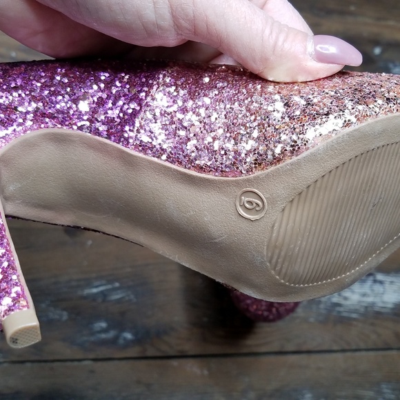 Fuchsia ombre glitter heels - Picture 5 of 5